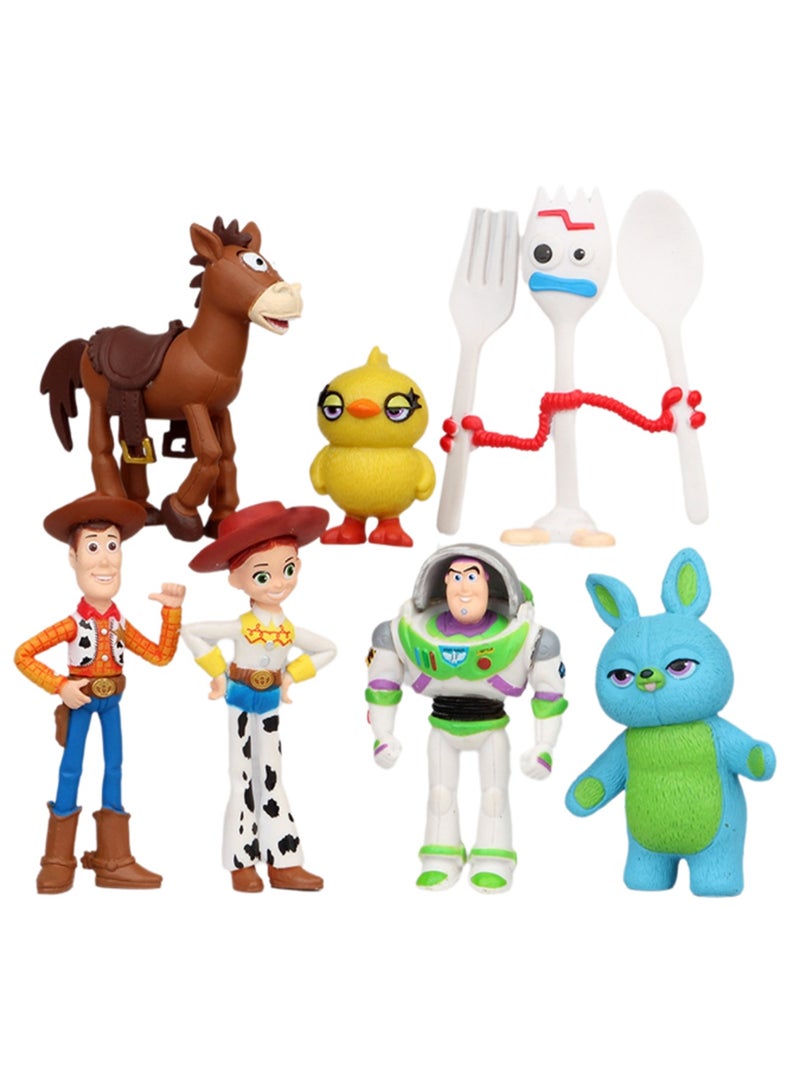 7 Types Of Toy Story Character Doll Models, Movie Action Figures, Trendy Toy Ornaments, Pvc Character Model Toys, Collection Gifts, Creative Cartoon Toys, Birthday Holiday Gifts  - Image 1