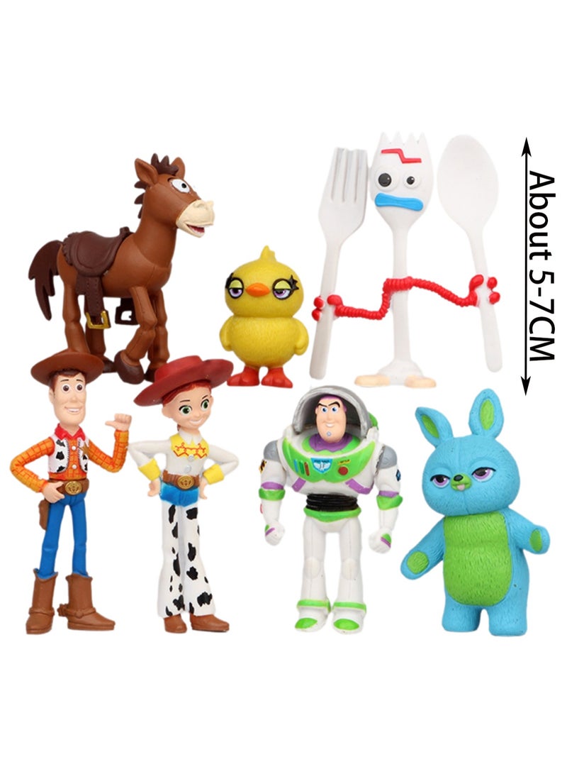 7 Types Of Toy Story Character Doll Models, Movie Action Figures, Trendy Toy Ornaments, Pvc Character Model Toys, Collection Gifts, Creative Cartoon Toys, Birthday Holiday Gifts  - Image 2