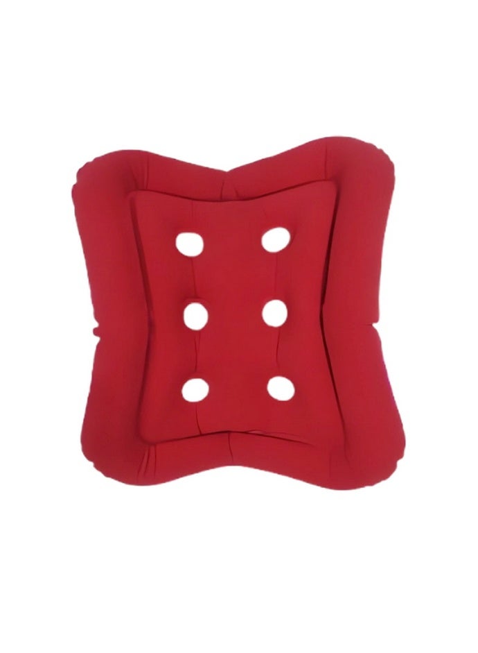 وسادة مضادة لقرحة الفراش، منتجات للمرضى طريحي الفراش، وسادة على شكل عظمة الذنب على شكل دونات، ملحقات للكراسي المتحركة، وسادة هوائية للسيارة، وسائد داعمة للأريكة، وسادة وافل، مستلزمات رعاية المرضى، بلاستيك PVC لكبار السن لون أحمر - Image 5