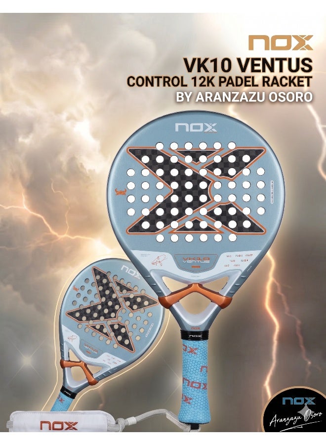 NOX VK10 Ventus Control 12K Padel Racket by Aranzazu Osoro – Round Shape, 12K Carbon, Maximum Control & Stability - Image 1