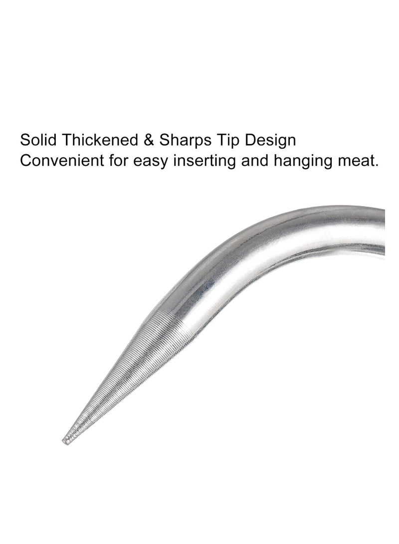 Cobest Swivel Meat Hooks, 0.34'' Thickness Galvanized Processing Butcher Hooks for Hanging Drying Smoking Meat Products, 4 Pack(12 Inch) - Image 2