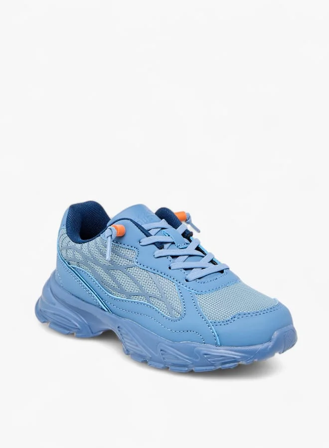 Mister Duchini Boys Textured Sneakers With Lace-Up Closure