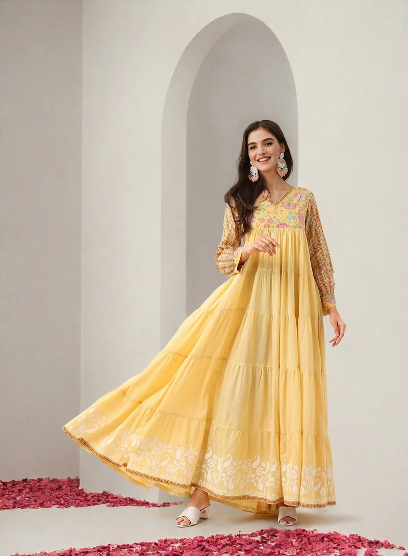 آي شين Tiered Printed Dress