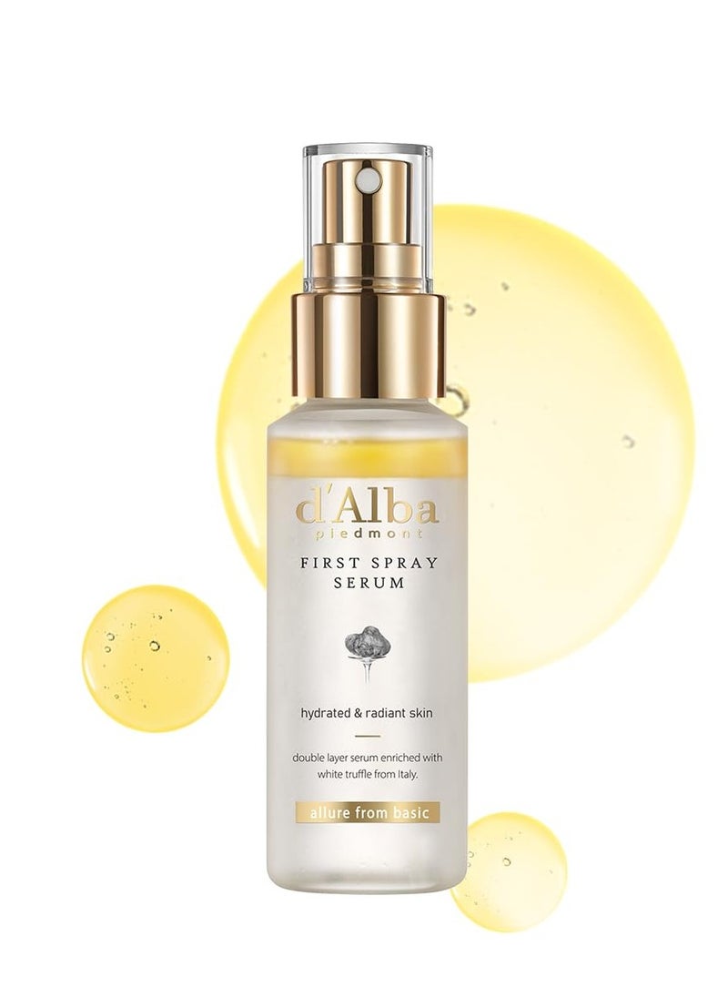 d'Alba - d'Alba Italian White Truffle First Spray Serum, Vegan Skin Care, Hydrating Face Moisturizer, Glow Serum for Radiant Skin, Non Comedogenic, All In One Mist, Korean Skin Care (1.69 fl oz.) - Image 1