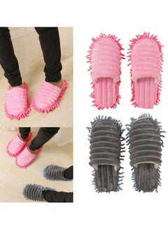 Y&D Funny Slippers Lazy Mop Walking Cleaning Indoors Warm Shoes Home Dust Floor Polishing Chenille Hair Clean for Kitchen House Office  - Image 4