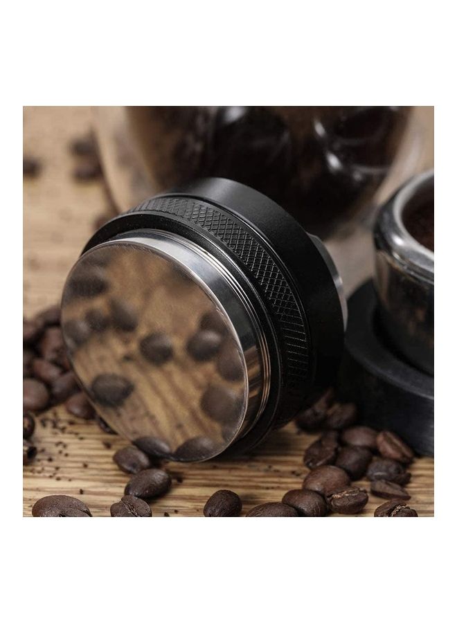 NIBEMINENT Adjustable Depth Tamper Espresso Coffee Distribution Tool Black/Silver - Image 3