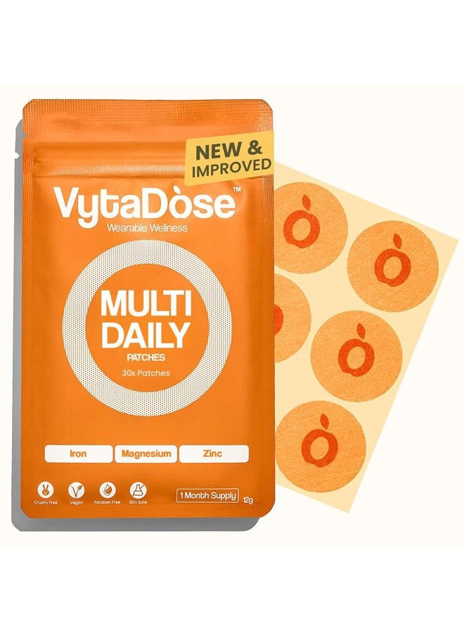 VytaDose Women's Daily Multi Patches, After-Party Support, Topical Energy Support, Beauty, Hair, Skin & Nails, Vegan, Water-Resistant, Sensitive Skin Friendly, 30 Count - Image 1