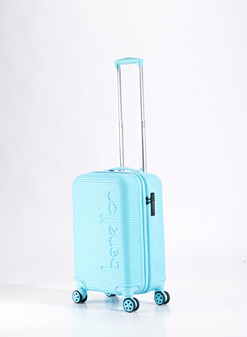 UNITED COLORS OF BENETTON BNTA-204 Set of 2 Luggage with TSA Lock | Material- Acrylonitrile Butadiene Styrene| Adjustable Trolley Handle | Smooth Dual Wheels 360degree rotation | 20/28 inch | Light Blue - Image 5