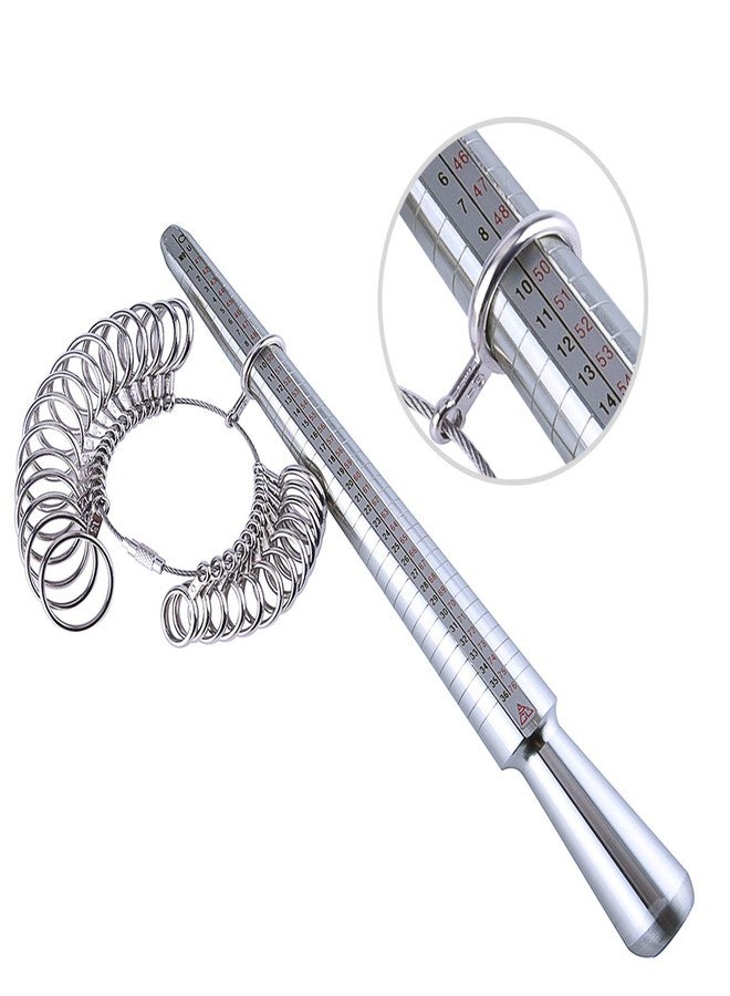 KUUQA Metal Ring Mandrel Ring Sizer and Rubber Hammer Mallet Ring Sizer Gauge Set with 2 Piece Jewelry Polishing Cloths - Image 5