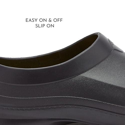 Avia Flame Slip Resistant Clogs for Women, Slip On Work Shoes for Food Service, Garden, or Nursing - Black, 7 Medium - Image 3