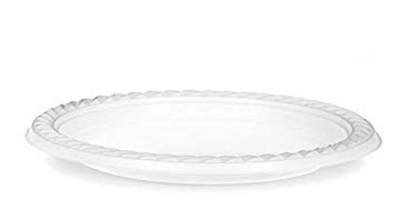 Basix [200 Count] Basix Disposable 7 inch White Plastic Luncheon Plates  Microwavable  Great For Events  Home  Office  Wedding  Parties  or Everyday Use  2 Packs - Image 1
