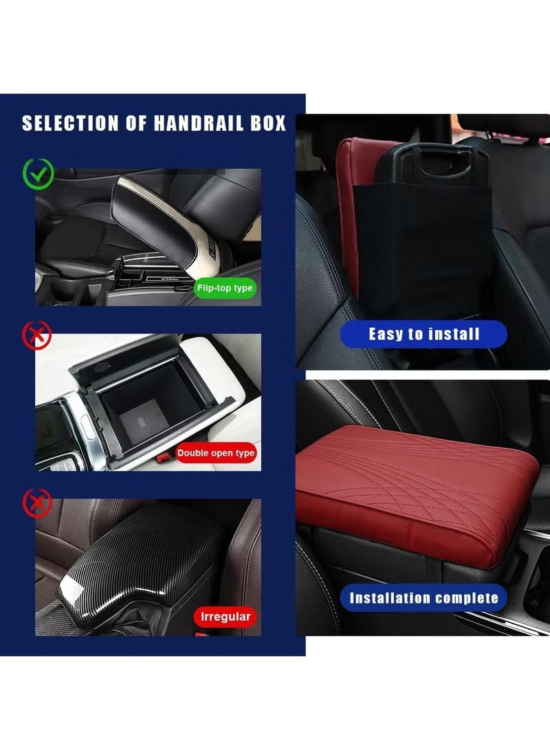 3XR Car Center Console Armrest Cushion With Mobile Pocket, Car Arm Rest Pad Cover Handrail Pad For LAND CRUISER,PATROL and GMC 5412 - Image 4