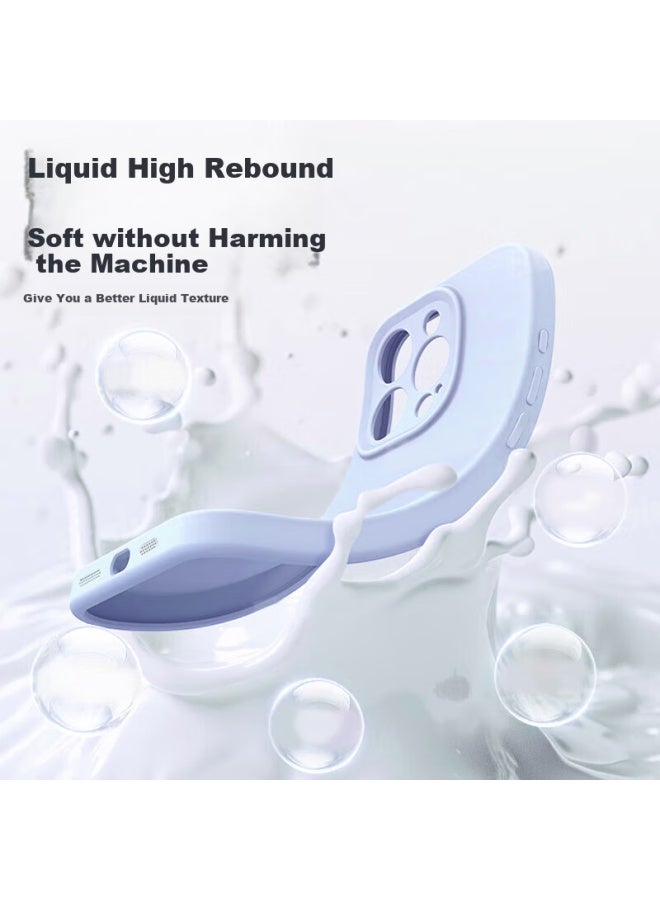 Langling Silicone Camera Button For Apple 16 Phone Case New Iphone 16 Protective Cover Skin-Friendly Solid Silicone Full Package Plush Men And Women Sky Blue - Image 3