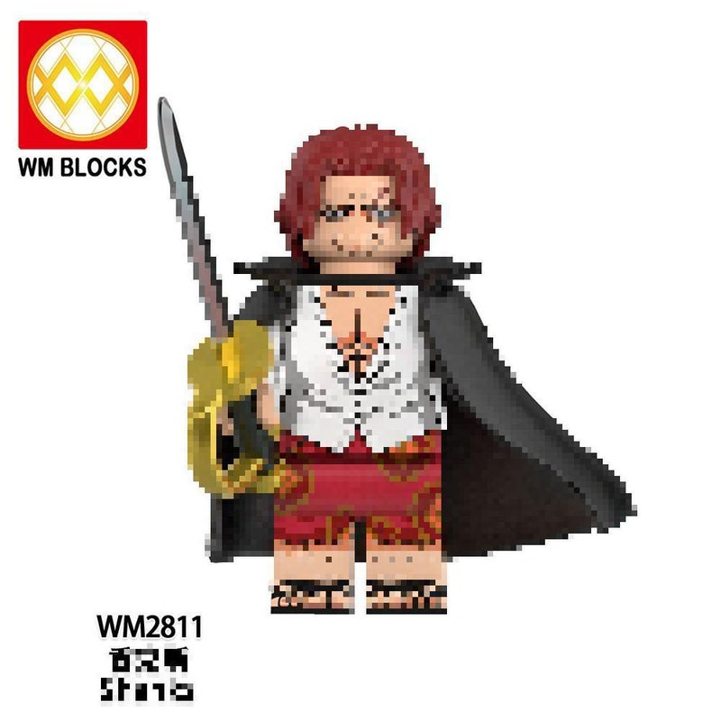 WM6195 One Piece Red Hair Uta Building Block Figure Toy