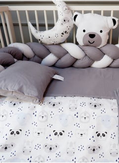 FUN MOMENT Triple Braided Baby Bed Rails with Quilt, Pillows and Sheet  - Image 2