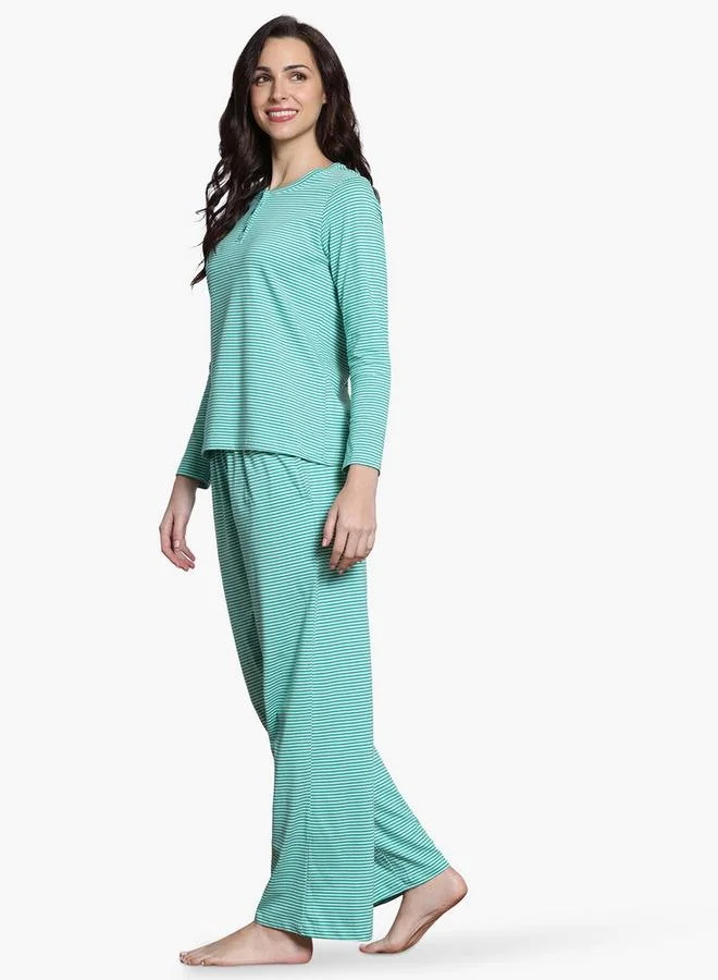 zivame Zivame Striped Pyjama Set