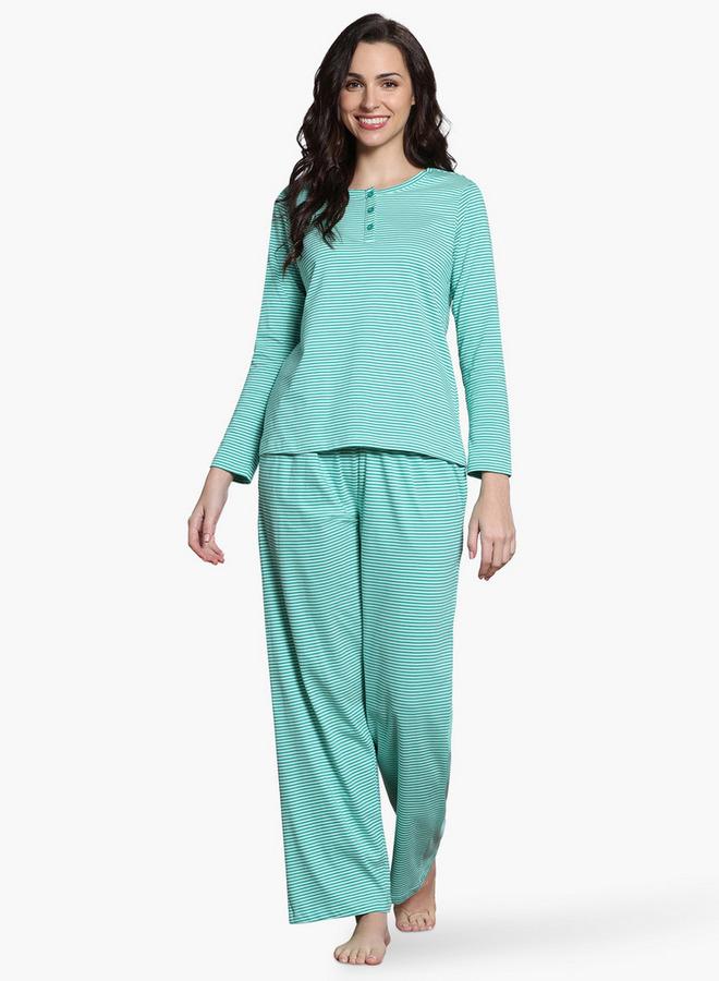 Zivame Striped Pyjama Set - Image 1