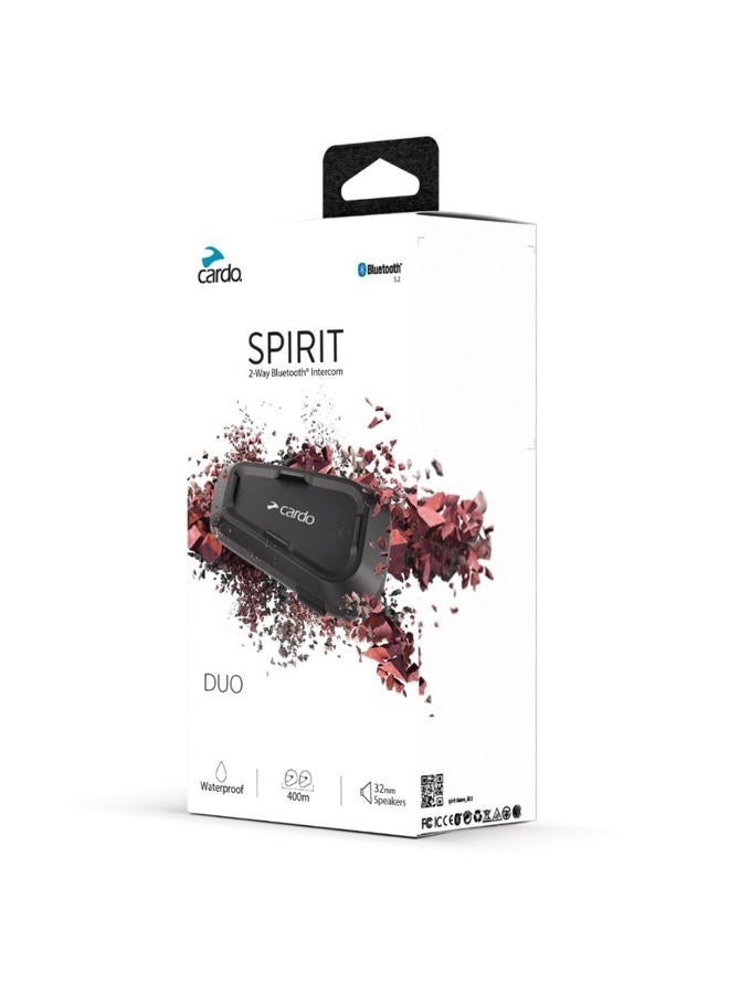 Cardo Systems Spirit Motorcycle Bluetooth Communication Headset - Black, Dual Pack - Image 2