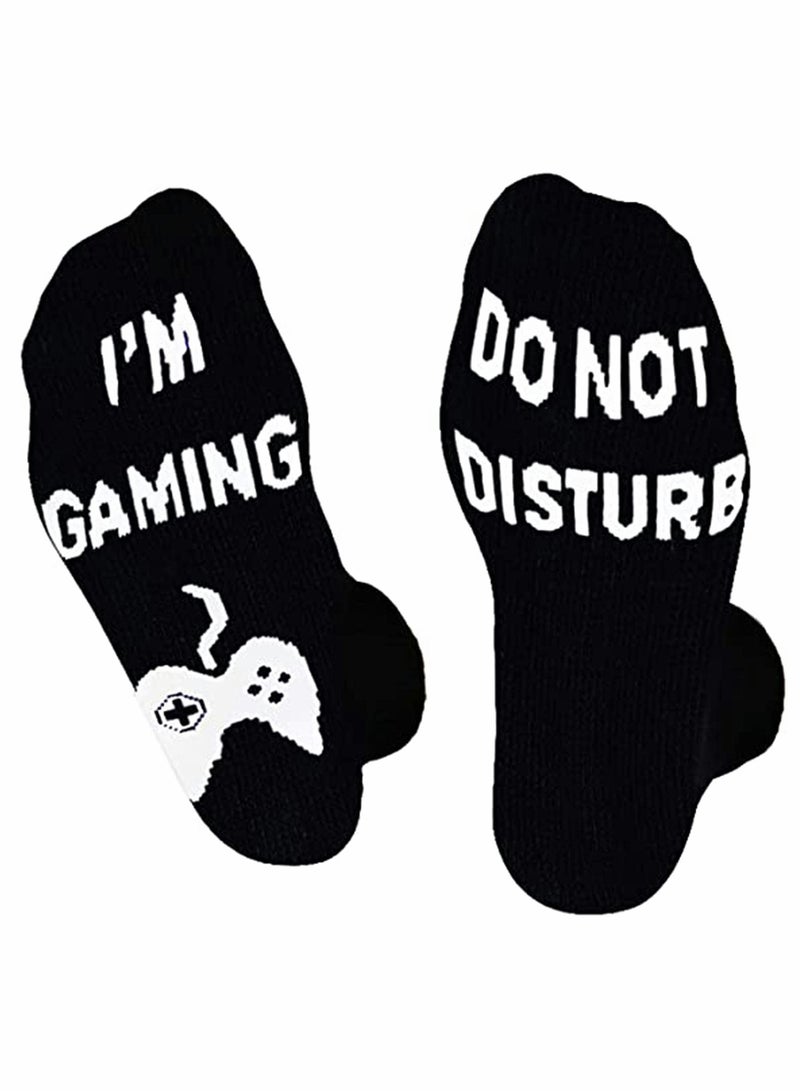 Gaming Socks for Boys and Girls Perfect Birthday Gift for Teen Gamers Unique Do Not Disturb Design - Image 1