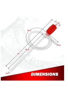 USTIDE Liquid/Fuel Transfer Siphon Pump - Large Squeezing Syphon for Lawn Mowers & Manual Pumping Petrol, Water, and more  - Image 2