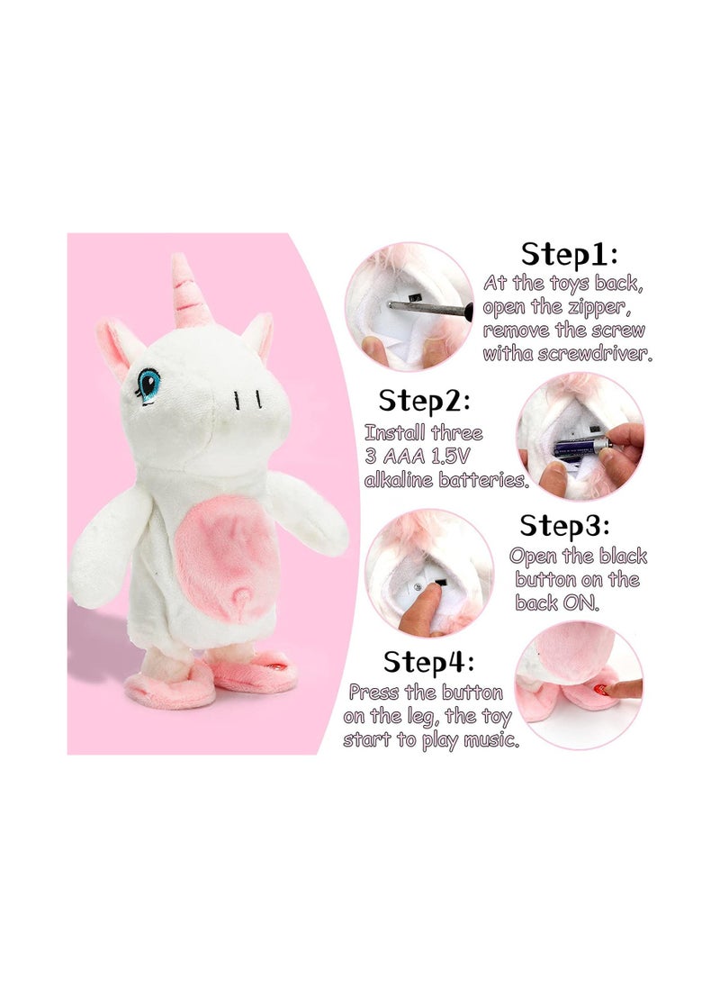 Generic - Interactive 10-Inch Plush Unicorn Toy, Talking and Singing Stuffed Animal, Perfect Gift for Kids' Birthdays and Special Occasions, Repeats What You Say - Image 1