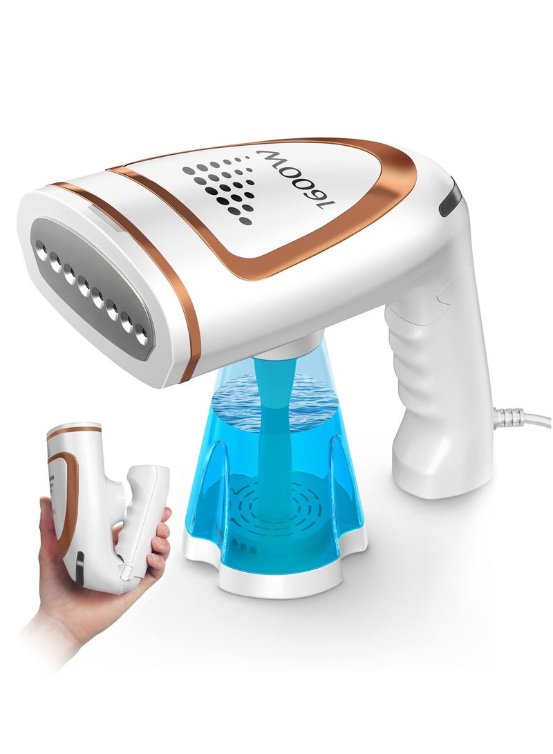 SYOSI Steamer for Clothes, Foldable Travel Portable Steam Iron, 1600w Handheld Garment Steamer with 250ml Replaceable Water Tank, 30-Second Fast Heat-Up, Suitable for Wrinkle Free&santized Garment - Image 1