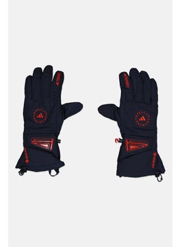 adidas By Stella McCartney Women 1 Pair Brand Logo Gloves, Navy Blue  - Image 1