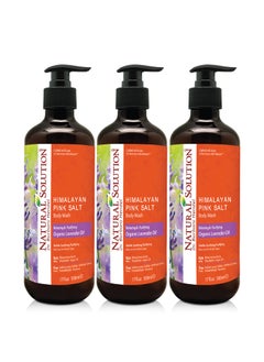 Natural Solution Natural Solution Moisturizing Shower Gel Purifying  Nourishing with Organic Lavender Oil for All Skin Types Himalayan Pink Salt Body Wash 500 ml Each Pack of 3 