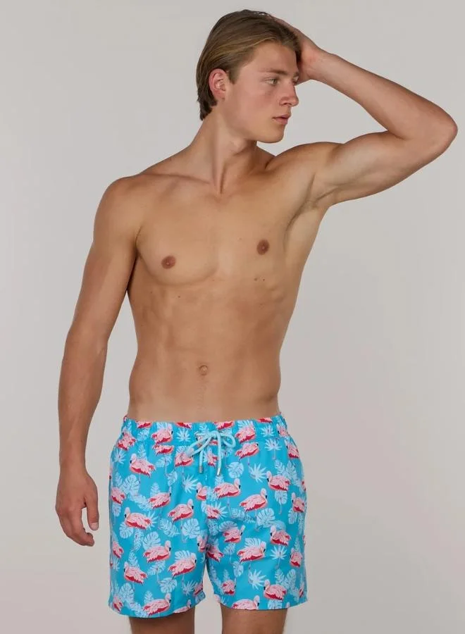 Just Nature Swim Shorts Resting Flamingo