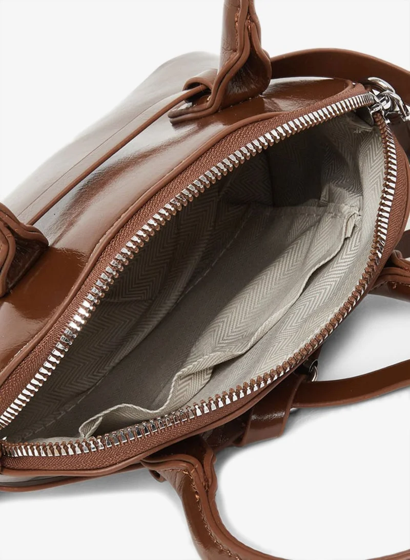 Styli  Styli Women Brown Belted Handbag with Buckle Detail for Women | Best Price UAE