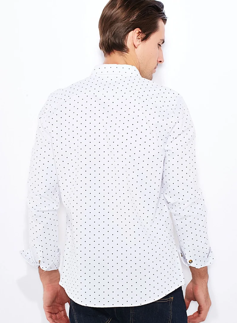 D-Struct Polka Dot Print Shirt