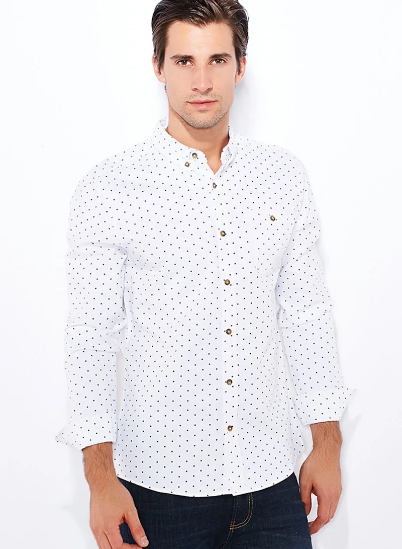 D-Struct Polka Dot Print Shirt