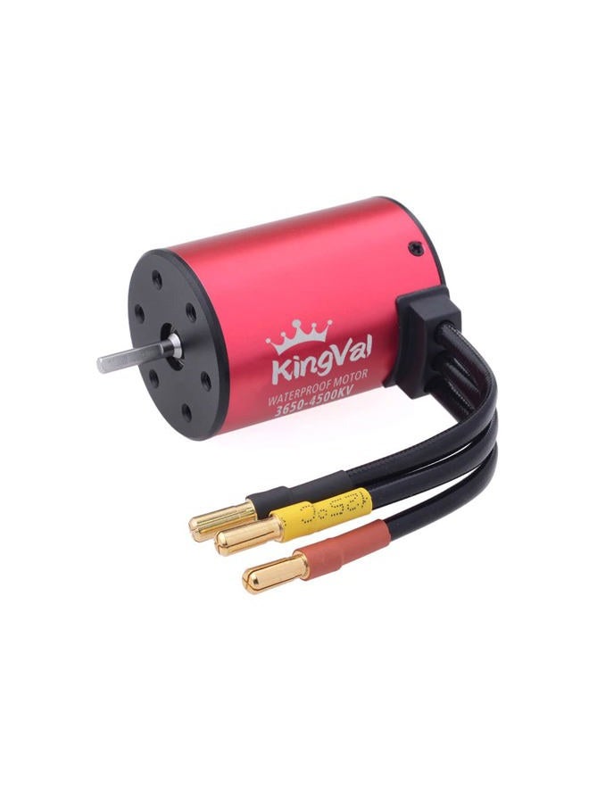 KingVal Replacement 3650 4500KV Waterproof Brushless Motor Shaft 3.175mm Compatible with 1/10 RC Car - Image 1