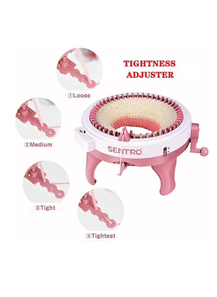 Sentry Centro Hand Knitting Machine with 22/40/48 Needles, Smart Hand Knitting Circular Knitting Machine Stylish Knitting Gift for Adults and Kids, Double Circular Loom Stitching, for DIY Scarf, Hat and Sock - Image 5