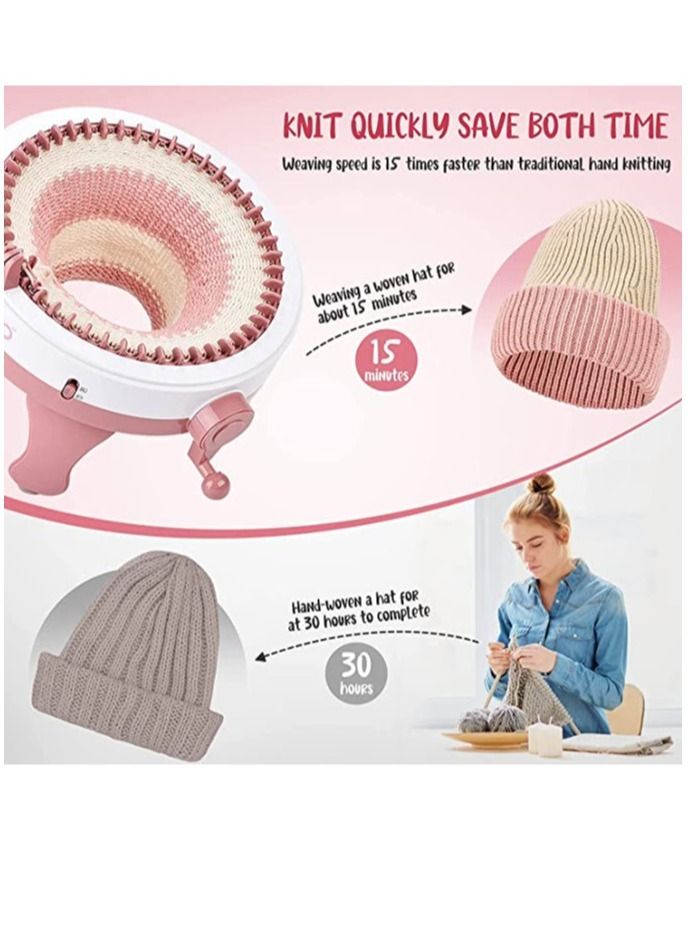 Sentry Centro Hand Knitting Machine with 22/40/48 Needles, Smart Hand Knitting Circular Knitting Machine Stylish Knitting Gift for Adults and Kids, Double Circular Loom Stitching, for DIY Scarf, Hat and Sock - Image 2