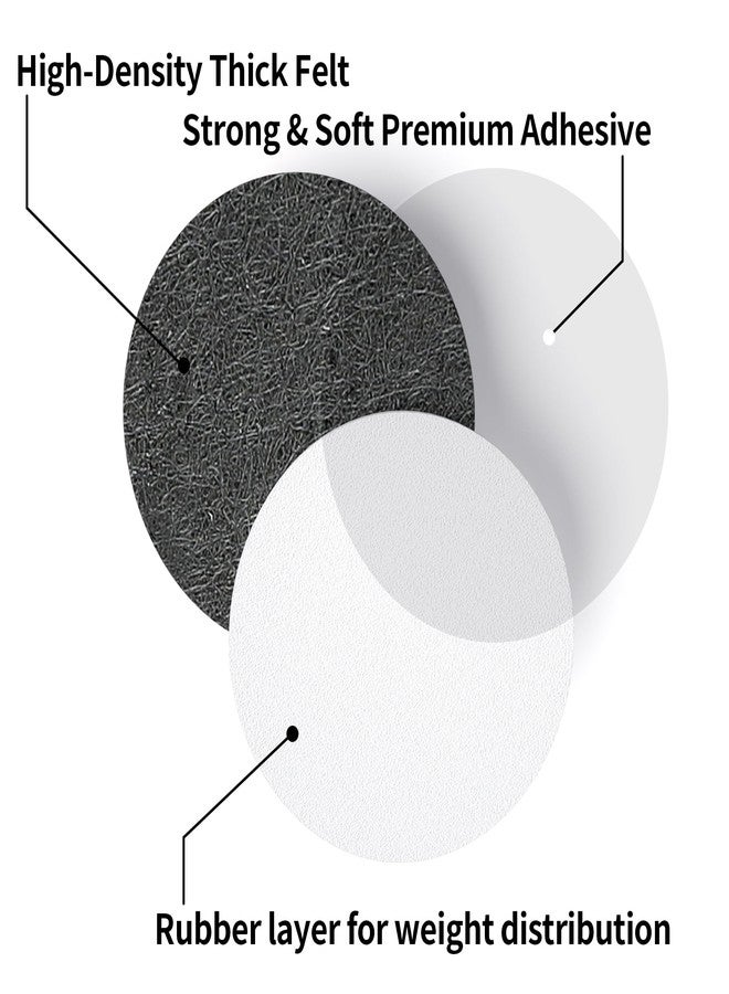 Yelanon Felt Furniture Pads for Hardwood Floors -80 Pcs Premium Felt Pads for Chair Legs, Floor Protectors for Furniture, Black - Image 3