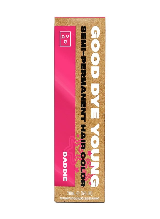 Good Dye Young x Miranda Rae Semi-Permanent Hair Color, Vegan and Cruelty-Free Light Pink Hair Dye, Last up to 24 Washes, Non-Damaging Conditioning Hair Color (5FL OZ, Baddie) - Image 1