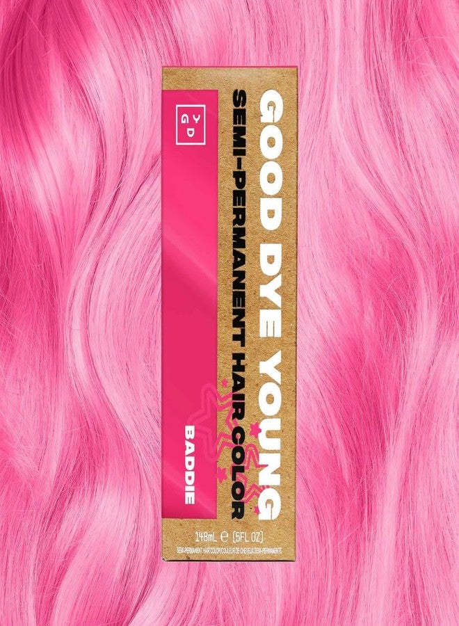 Good Dye Young x Miranda Rae Semi-Permanent Hair Color, Vegan and Cruelty-Free Light Pink Hair Dye, Last up to 24 Washes, Non-Damaging Conditioning Hair Color (5FL OZ, Baddie) - Image 4