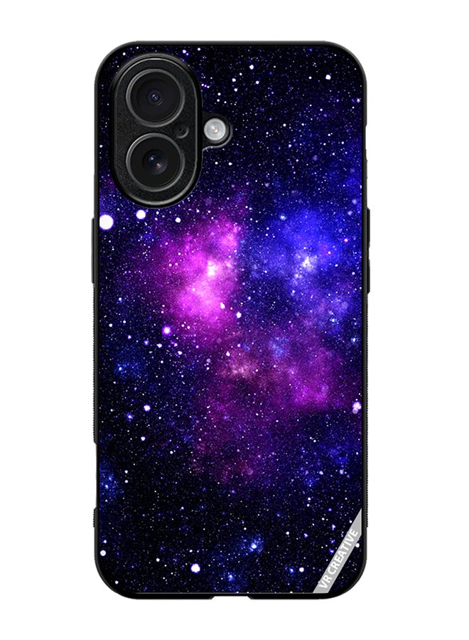 Protective Case Cover For Apple iPhone 17 Galaxy Purple Design Multicolour