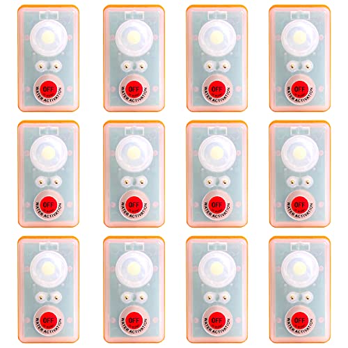 WICKED Life Jacket LED Strobe Light for Emergency Overboard Survival; Water Activated High Intensity Beam Long Range Rescue (12 Pack) - Image 1