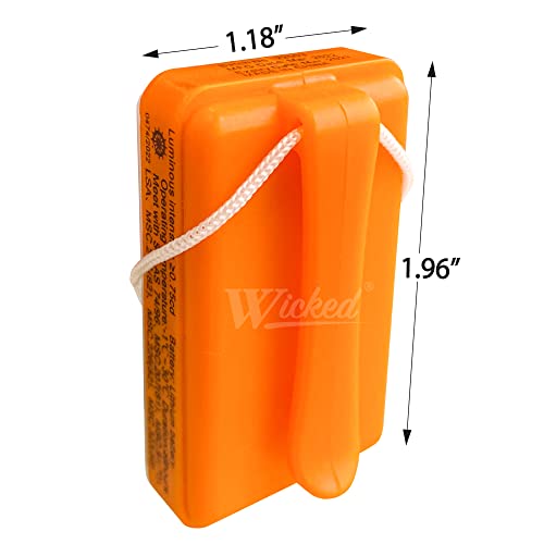 WICKED Life Jacket LED Strobe Light for Emergency Overboard Survival; Water Activated High Intensity Beam Long Range Rescue (12 Pack) - Image 2