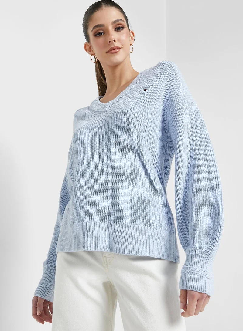 TOMMY HILFIGER V-Neck Knitted Sweater