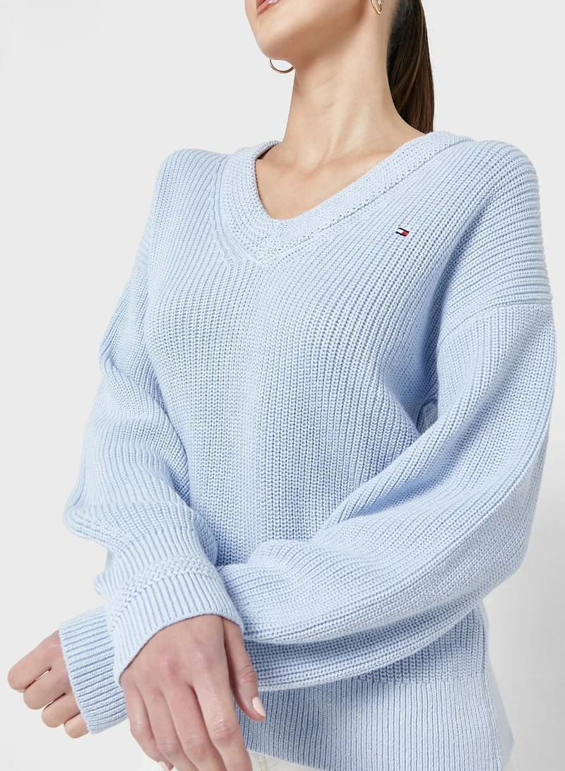 TOMMY HILFIGER V-Neck Knitted Sweater