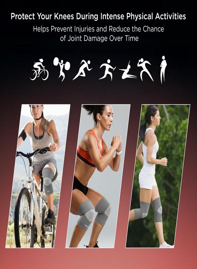 Dr Trust USA 4501 Knee Cap Support for Joint Pain Relief During Sports, Gym, Running, Exercise, Cycling, Workout|Anti-Sweat Compression Knee Brace for Men and Women - Medium (1 Pair) - Image 3