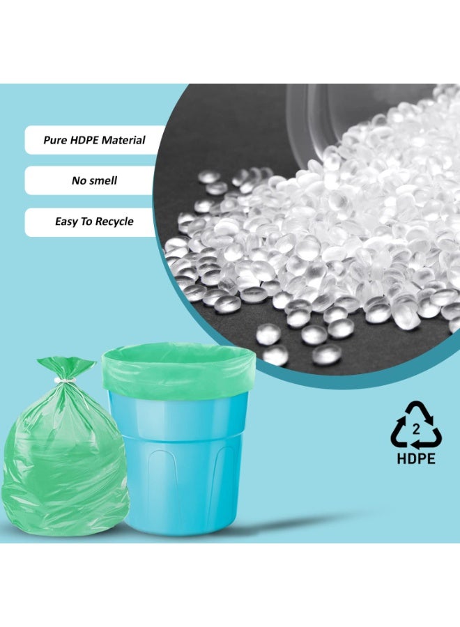 زوريني أكياس نفايات زوريني (متوسطة، 48 × 53 سم أو 19 × 21 بوصة) مع رباط لمنع التنقيط، مناسبة للمطبخ والمكتب والمستودع والمخزن (أسود، أخضر، أزرق، 3 × 30 قطعة/لفة) - Image 2