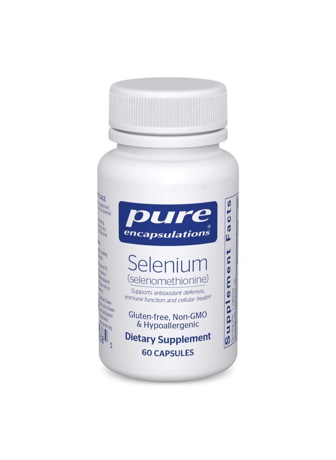 Pure Encapsulations - Selenium Selenomethionine  Antioxidant Supplement For Immune System Collagen And Thyroid Support*  60 Capsules - Image 1