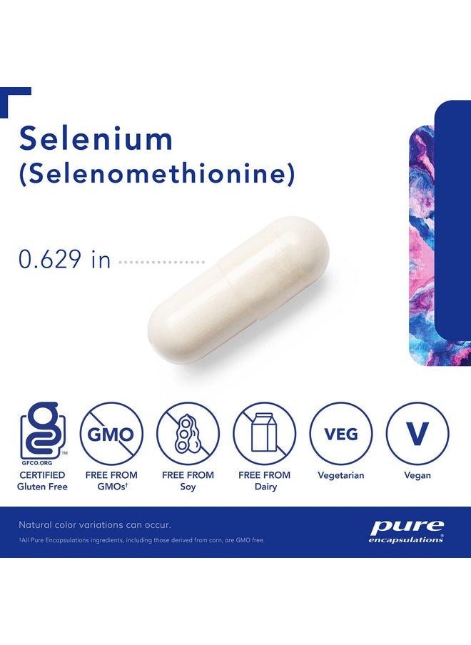 Pure Encapsulations - Selenium Selenomethionine  Antioxidant Supplement For Immune System Collagen And Thyroid Support*  60 Capsules - Image 1