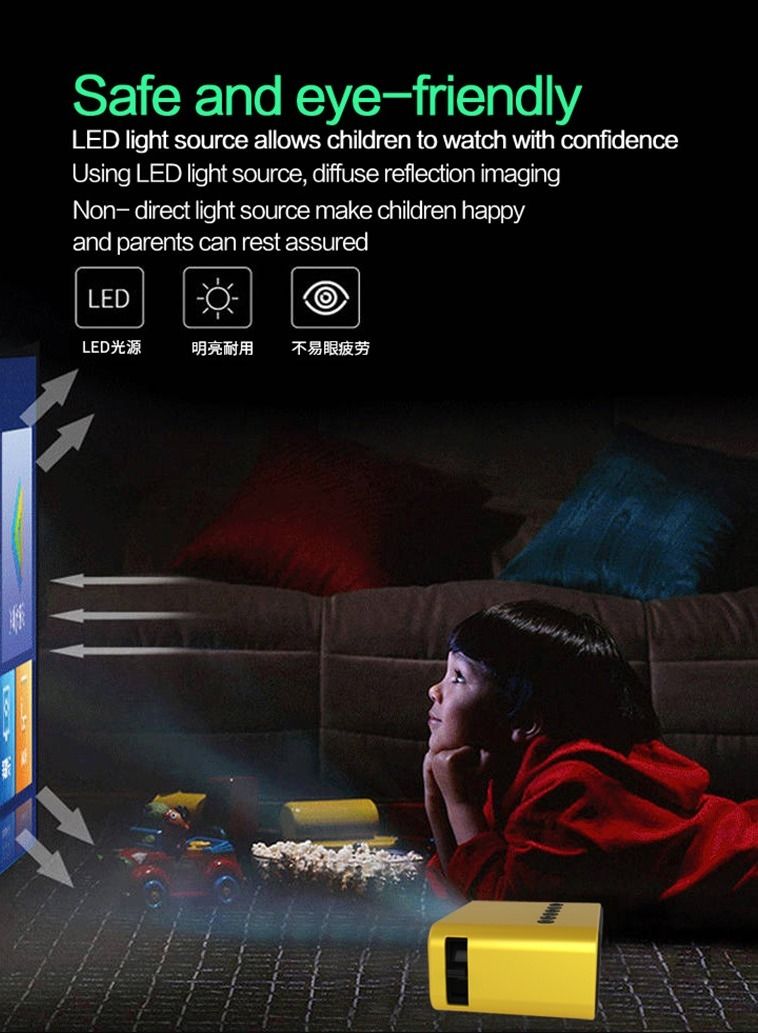 فلاشهوك جهاز عرض LED صغير متعدد الوظائف مع جهاز تحكم عن بعد YT500 أصفر  - Image 4