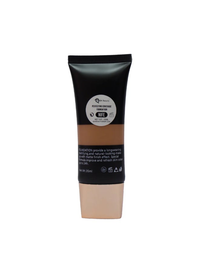 IDA Beauty Glam It! Perfecting Coverage Foundation | Full Coverage, Matte Finish, Long-Lasting, Lightweight | Vegan, Halal, Cruelty-Free (Nife) - Image 3
