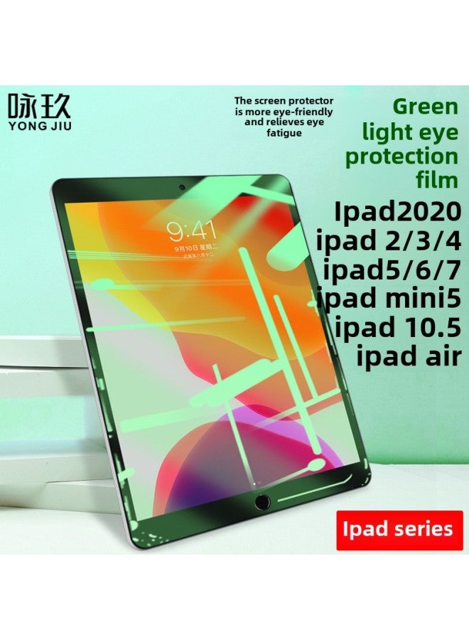 For Ipad Air2/3 Green Pupil Protection 11 Inch Toughened Film Pro9.7 Apple Mini4/5/6 Flat 10.2-Color:iPad7 (2019 New) 10.2 Inch-Dimensions: 0.3 Straight Edge With Kraft Paper Packaging